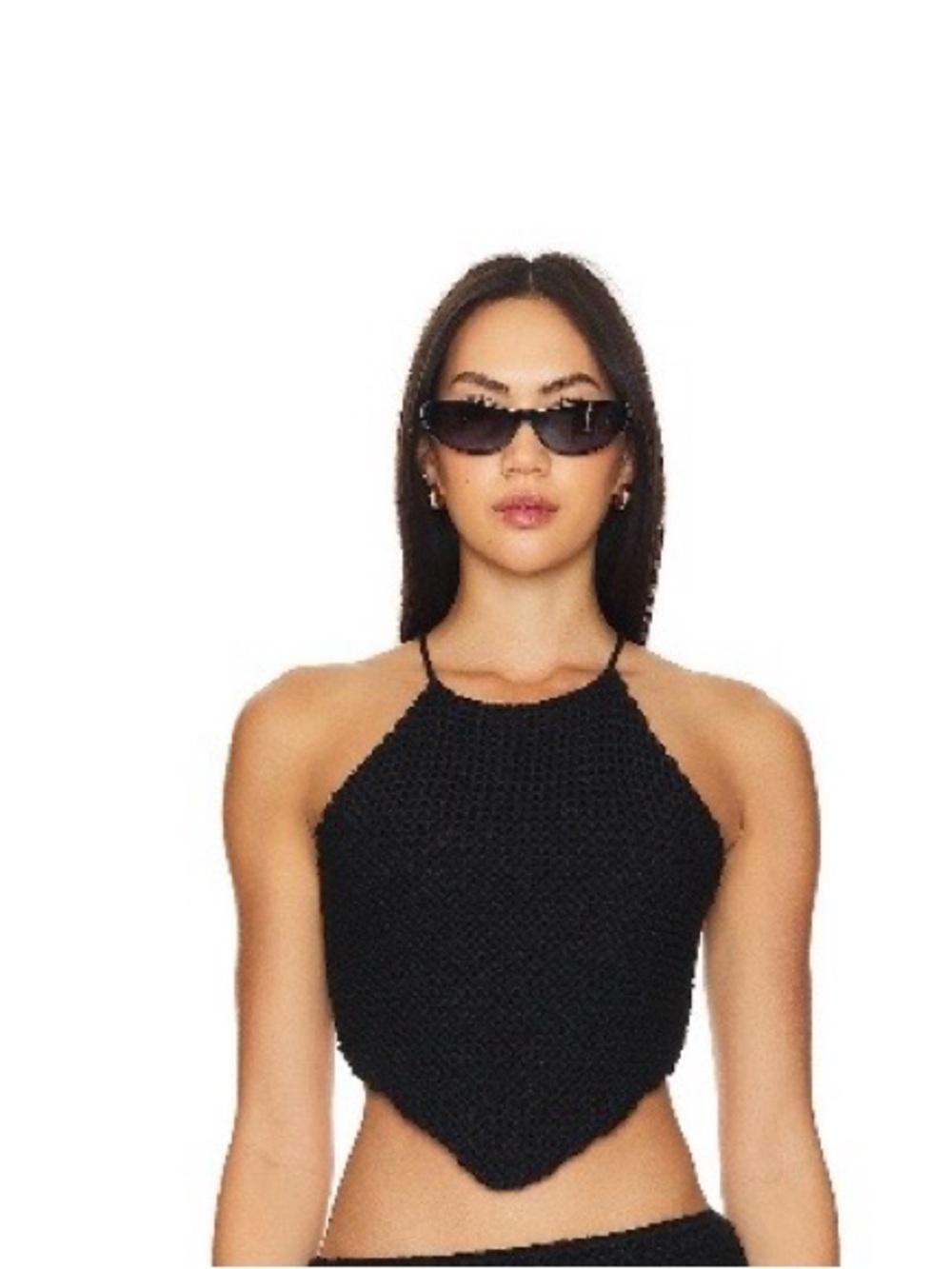 Indah Black Crochet Halter Crop Top *NEVER WORN*